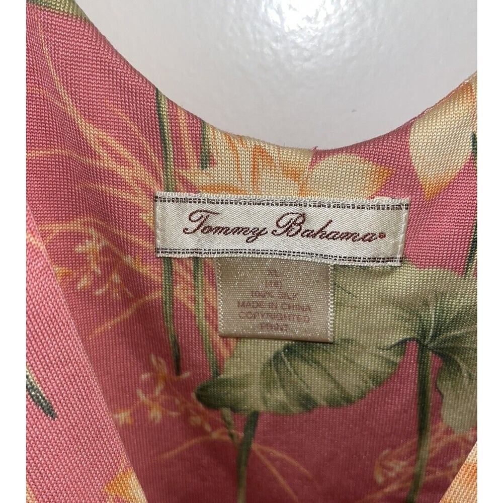 Tommy Bahama Vintage Dress Pink Floral Flowers size XL (16) Sleeveless summer - Picture 5 of 6